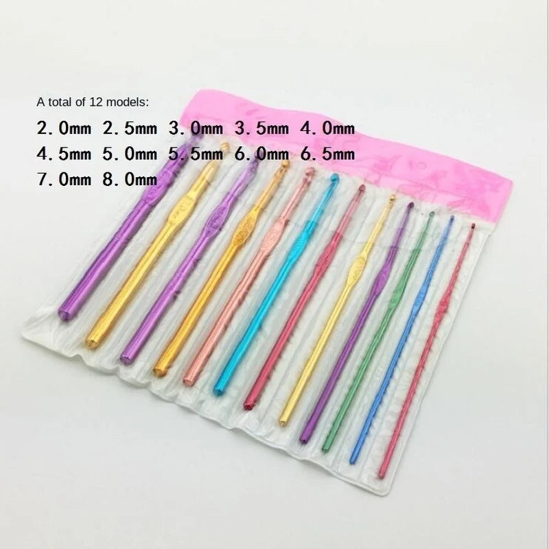 Crochet Hooks 14 Sizes Aluminum Knitting Needles