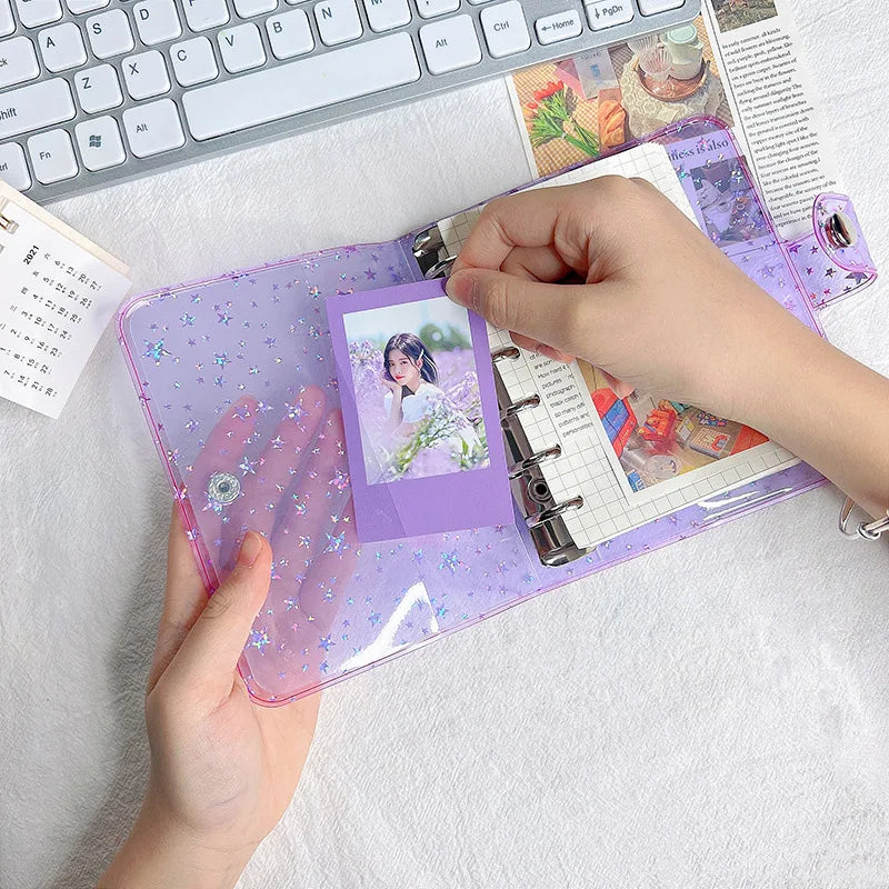 A7 Notebook 6-hole PVC Notebook Cover Loose-leaf Replacement Shell Journal Binder Mini Notebook