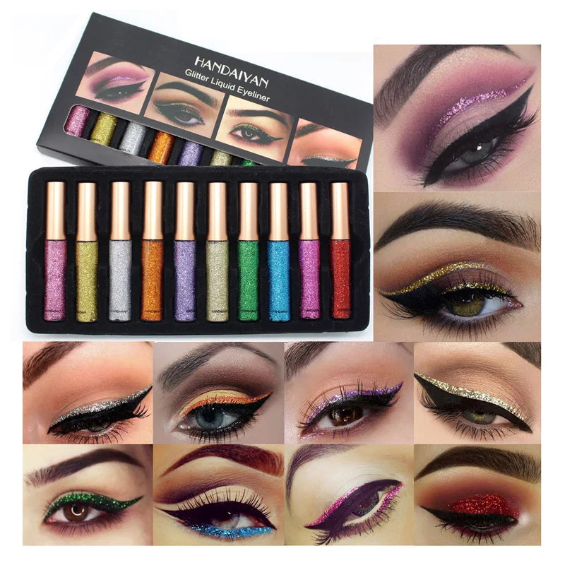 Cosmetic Kit Set (Eyeshadow, Cream, Matte, Glitter, Eyeliner, Lip Gloss, Liquid Lipstick, Eye Shadow Liner Stick)