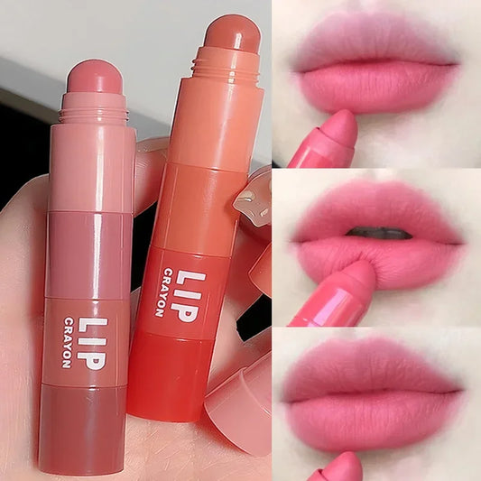 4 Colors In-1-Matte Lipstick Pen, Nude Pink Matte Lip Gloss, Waterproof