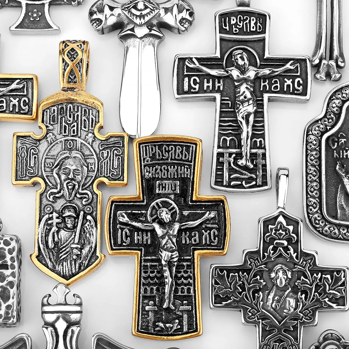 Stainless Steel Cross Necklace Pendants