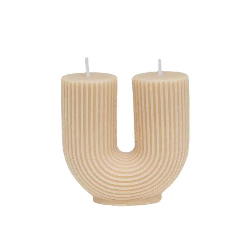 Decorative U-Shaped Geometric Scented Candles