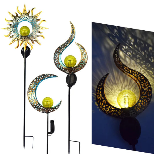 Moon Fire Fairy Led Solar Lights Outdoor Waterproof