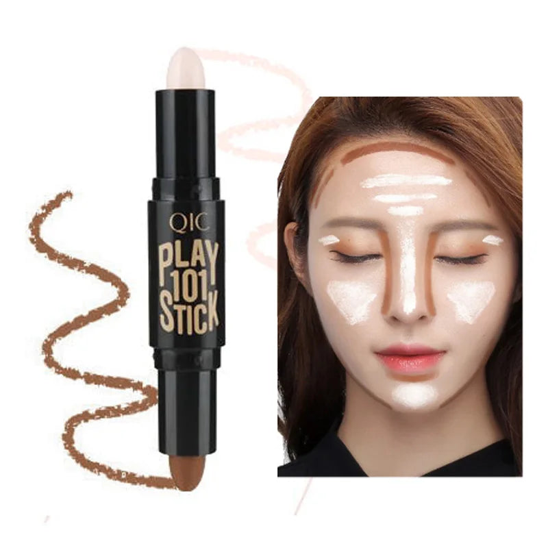 Double-End Concealer Stick Concealer, Highlighter Creamy Pen Contour Cream