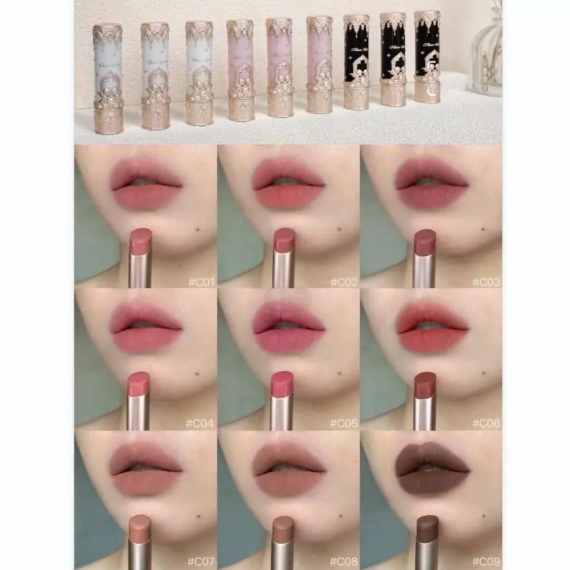 Flower Knows Little Angel Collection Korean Lipstick Velvet Matte Waterproof Lipstick Lip Gloss