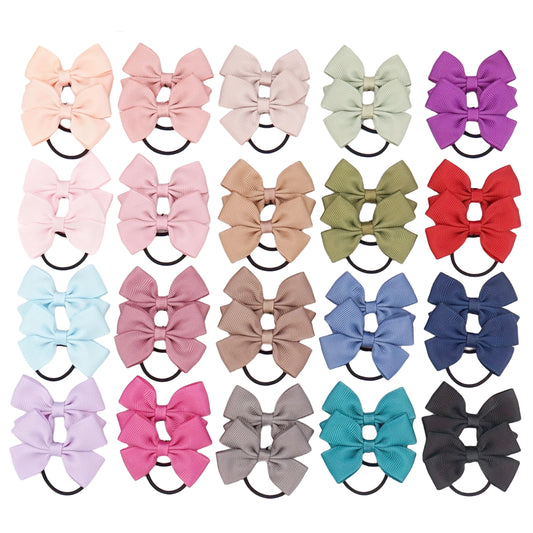 20/40/50 Pcs 2" Grosgrain Ribbon Pigtail Hair Bows