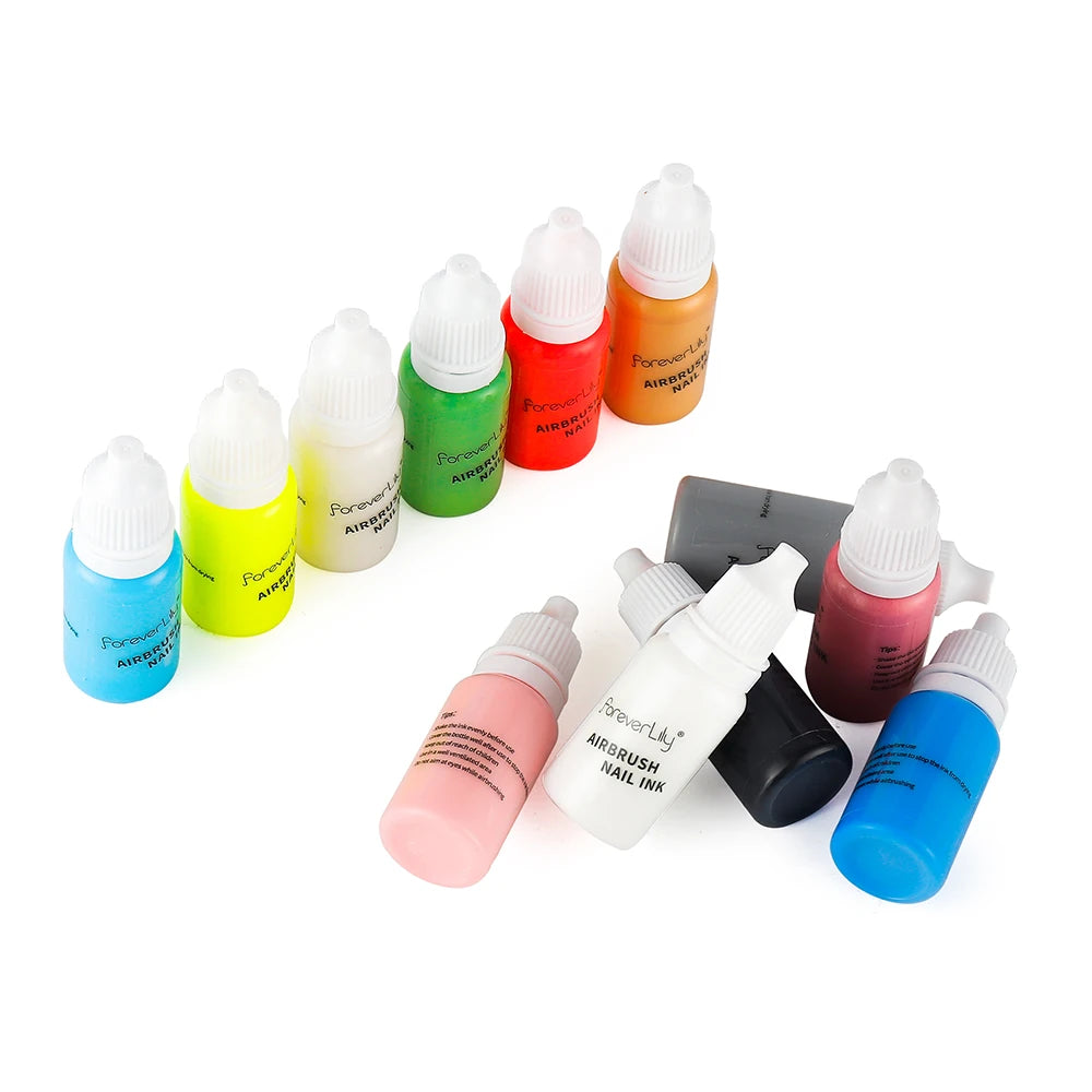 12Colors/Set 10ML Nail Polish Paint Use For Airbrush