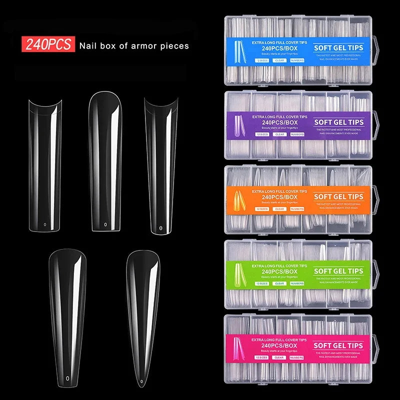 Soft Gel Artificial Nails Durable Extension False Tips