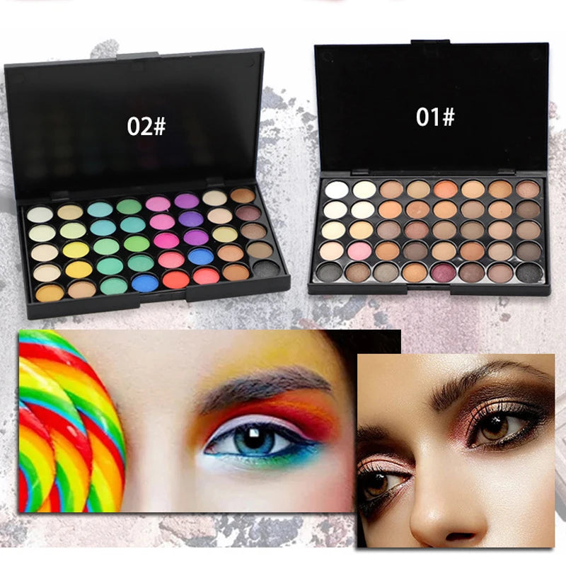 40 Color Matte Eyeshadow Palette Glitter Eye Shadow Waterproof