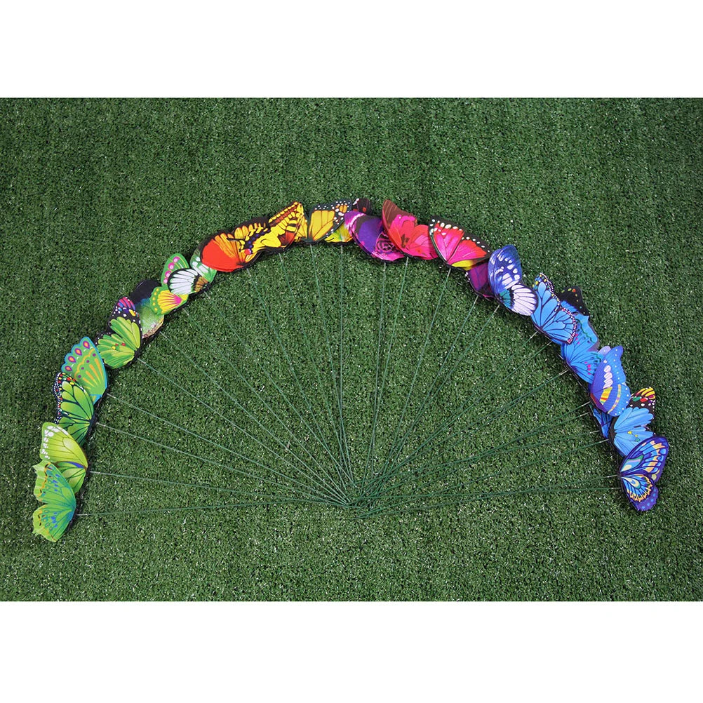 24pcs Artificial Butterflies Stakes