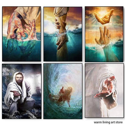 The Hand of God Jesus Canvas Painting Prints