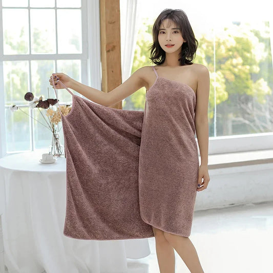 Wearable Microfiber Bathrobe/Wrap