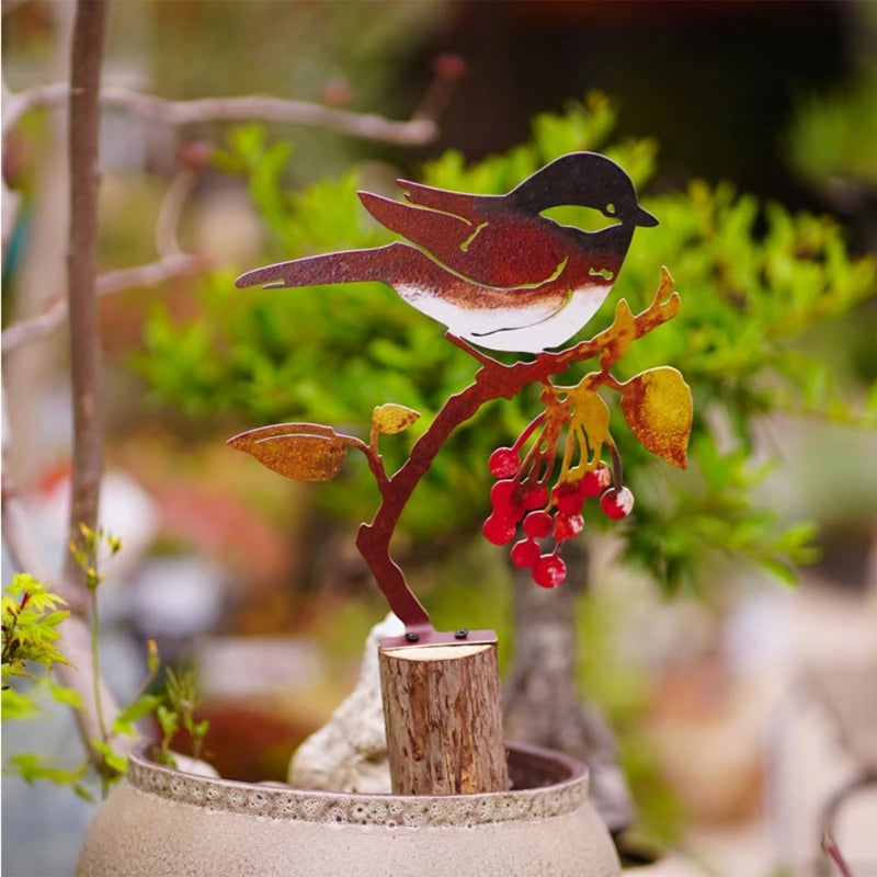 Metal Garden Bird Statue Ornament