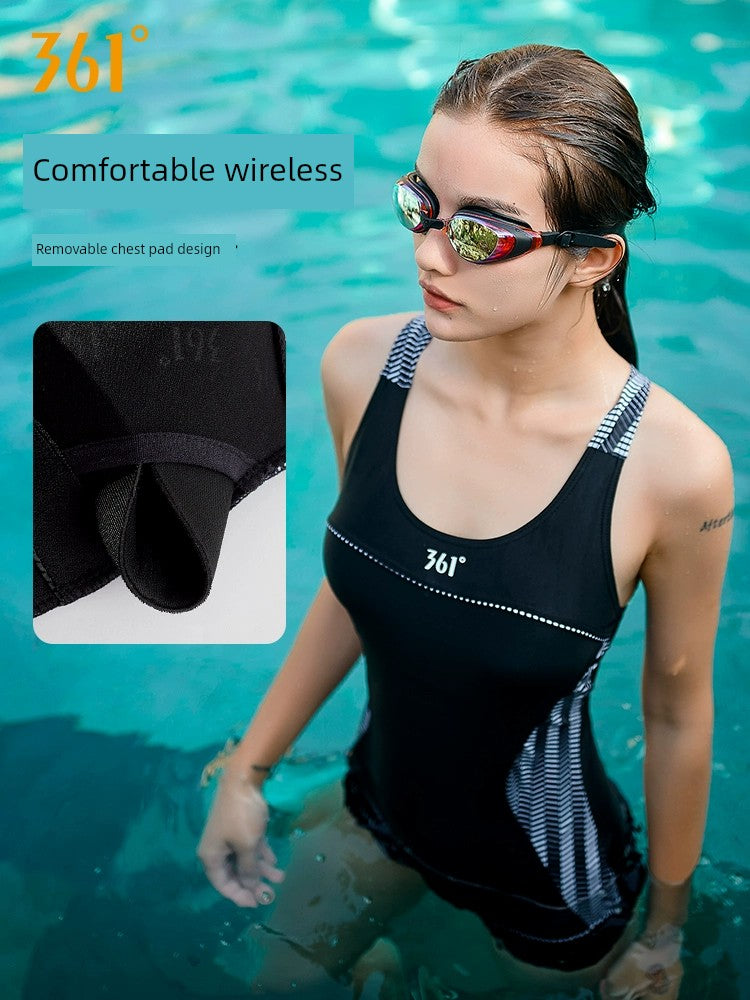 One-Piece Professional Racing Swimsuit, available in plus size