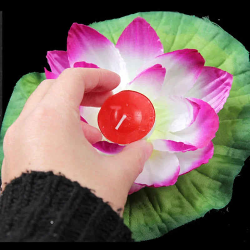 10pcs Romantic Lotus Lamps, Water Floating Candle Light