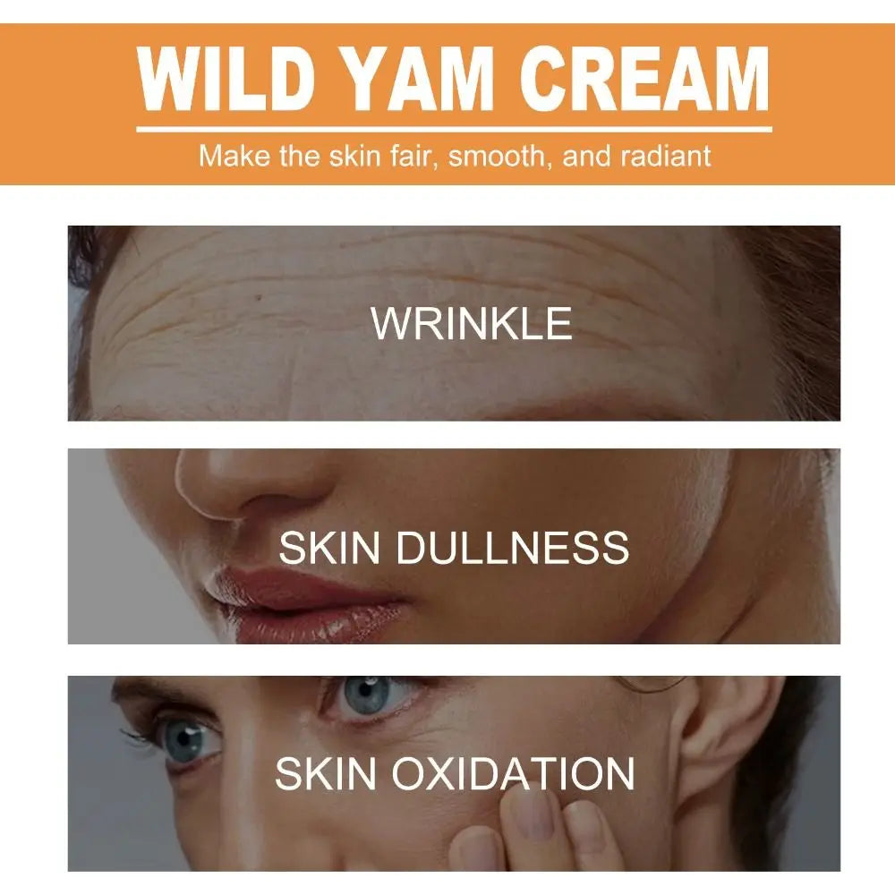 Nourishing Wild Yam Cream Natural Freckle Removal Firming Wrinkle Skin Cream, Anti Aging