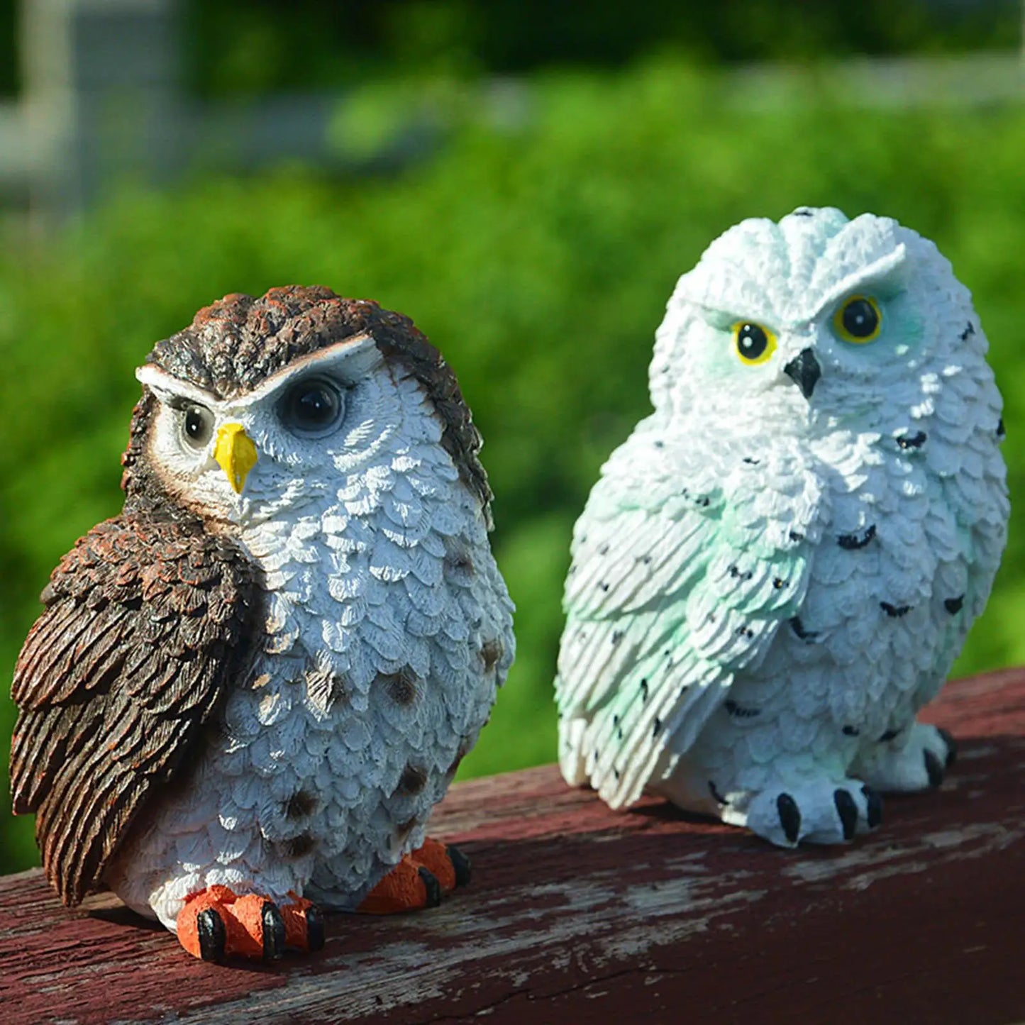 Miniature Resin Garden Owl Statue