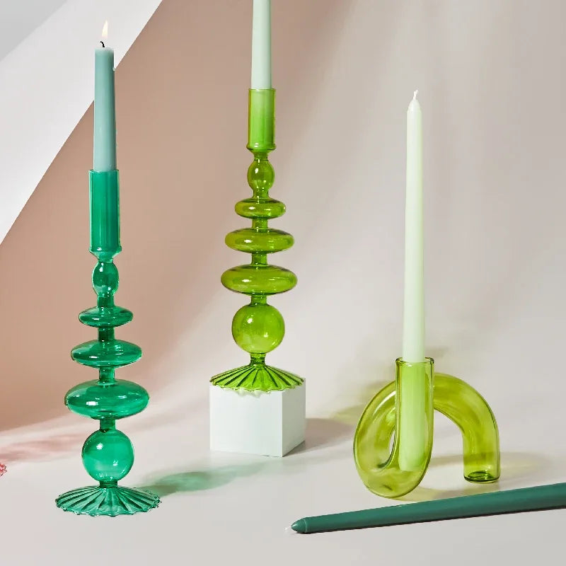 Nordic Glass Candleholders