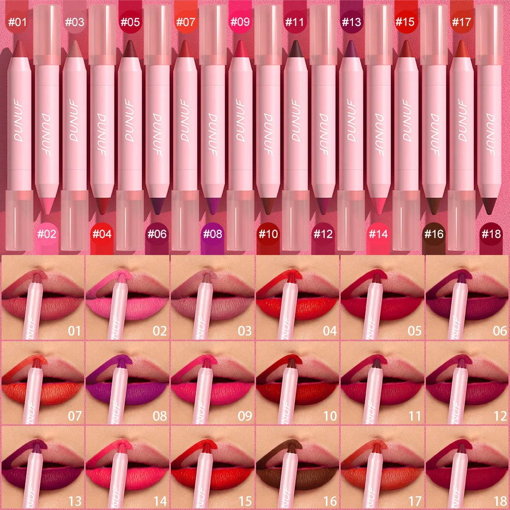 Waterproof Lipstick Pencil, 18-Colors