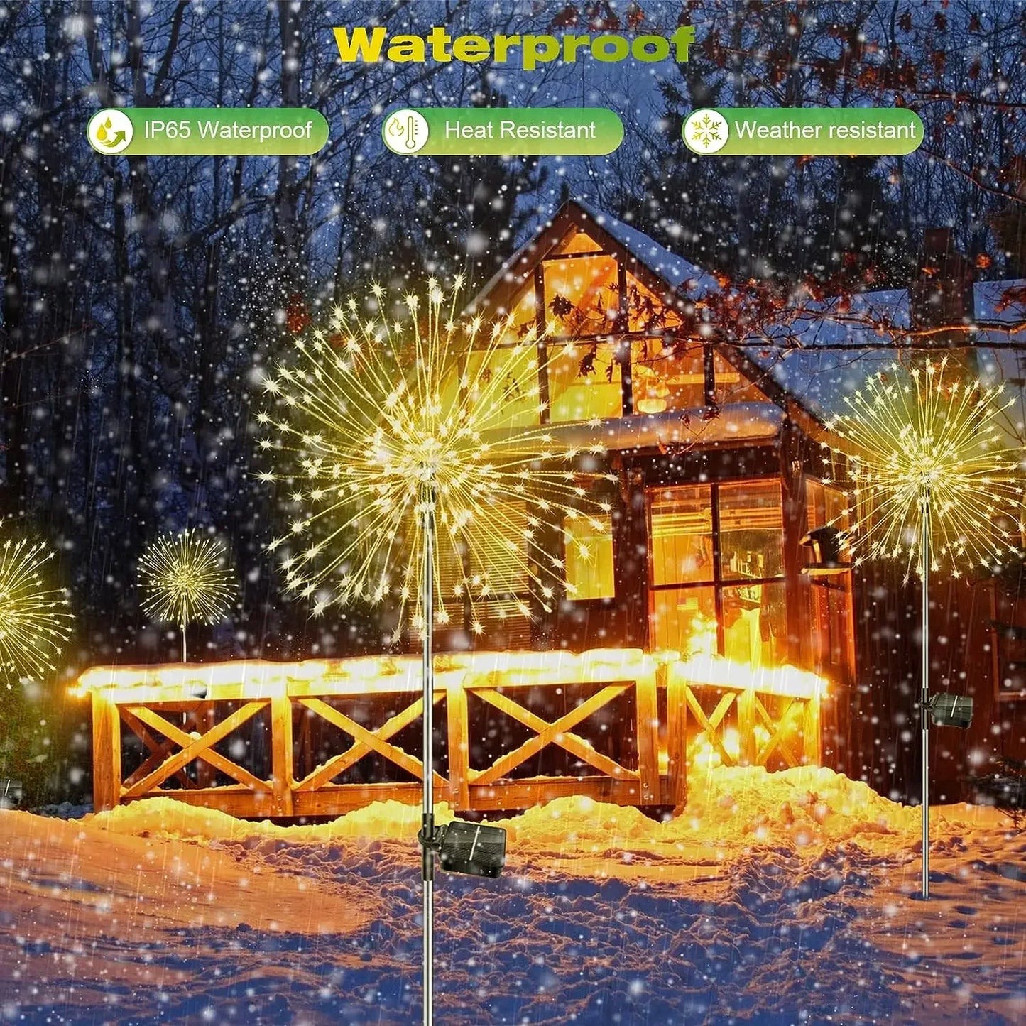 LED Solar Firework Lights Garden Decoration Fairy Lights Waterproof