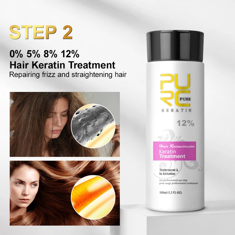 PURC Professional Brazilian Keratin Hair Treatment Cream