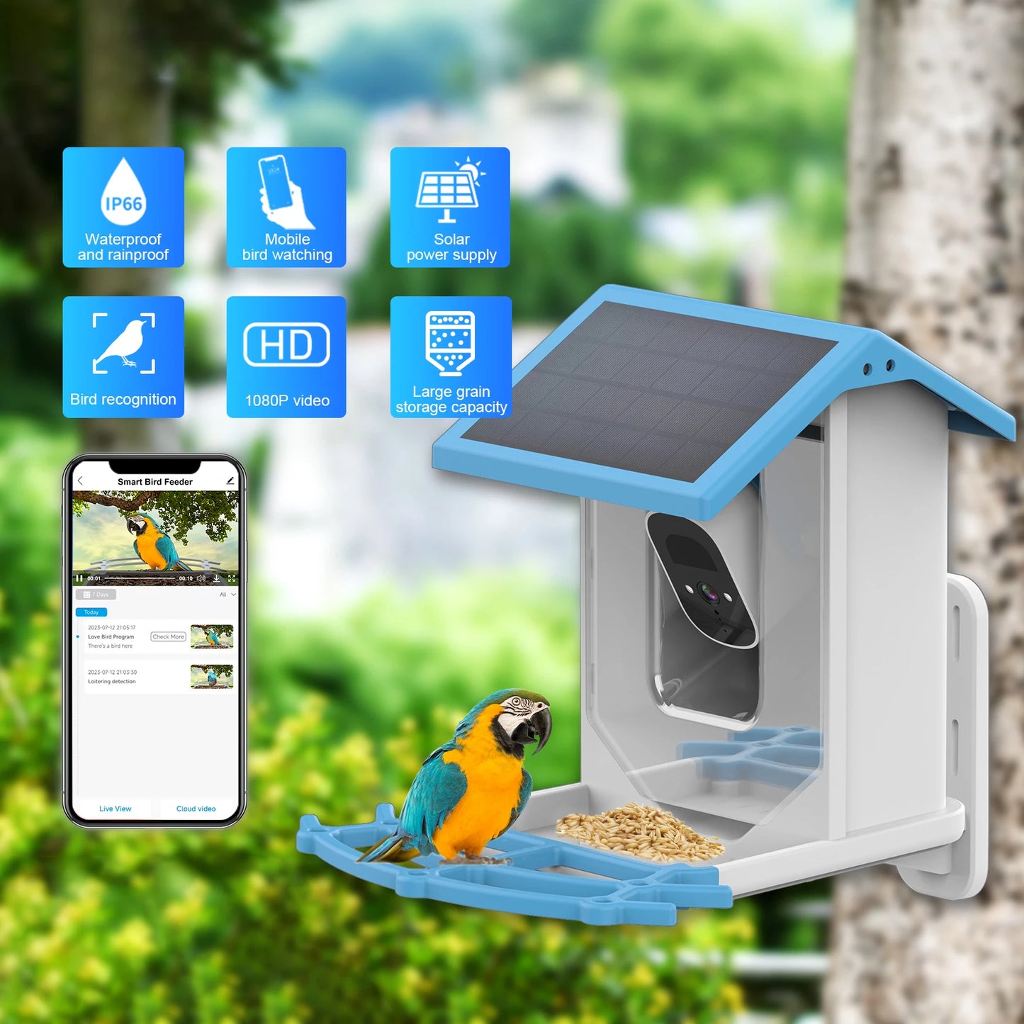 Bird Camera 1080P Smart Bird Feeder