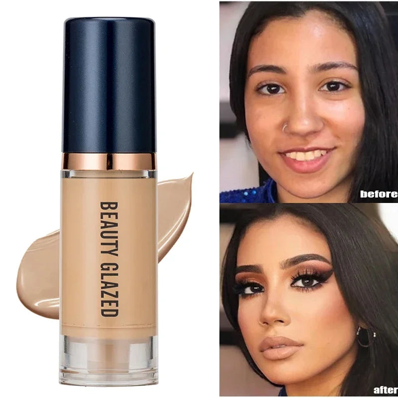 Long Wear Full Coverage Matte Liquid Foundation, Concealer Waterproof