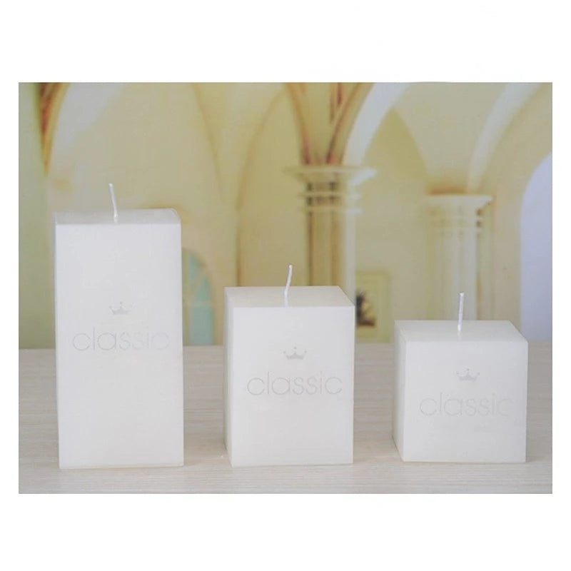 Scentless White Pillar Candles