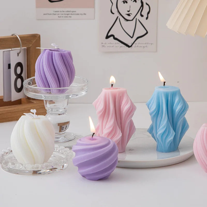 Aromatic 3D Swirl Scented Candles