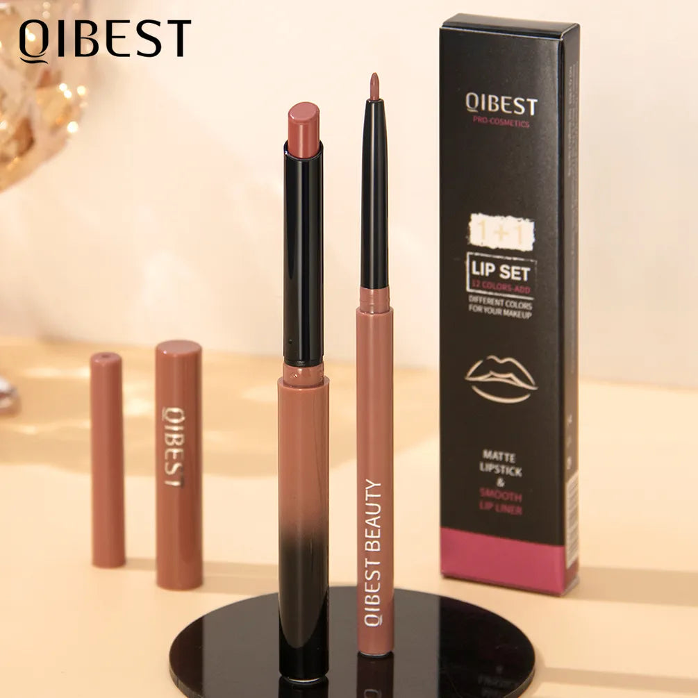 New Matte Nude Lipstick Pen Long Lasting Lipliner Waterproof