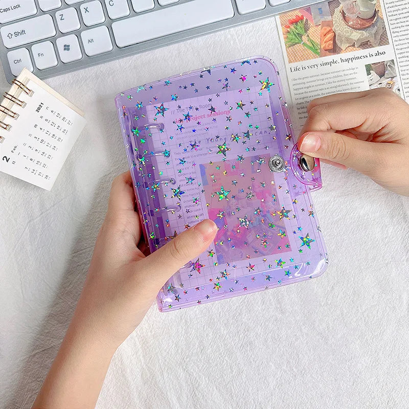 A7 Notebook 6-hole PVC Notebook Cover Loose-leaf Replacement Shell Journal Binder Mini Notebook