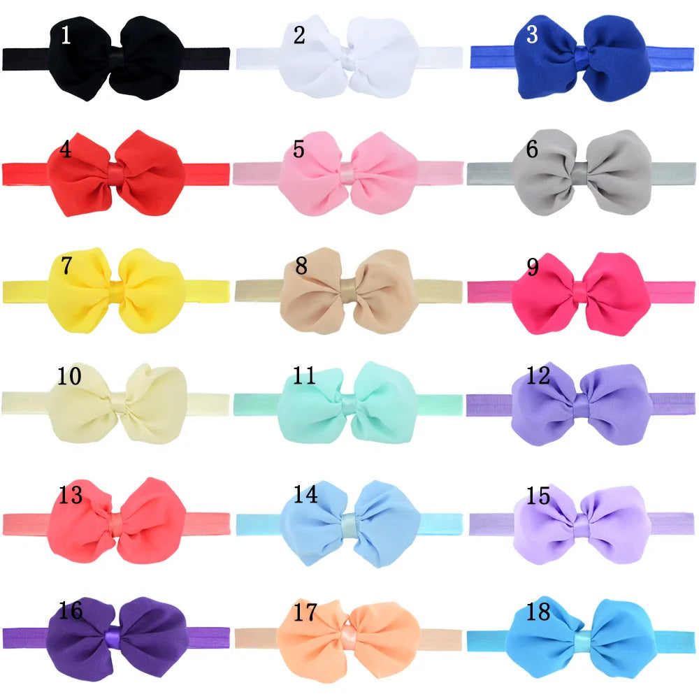 Baby Headband Ribbon Handmade DIY Toddler Infant Kids Hair Accessories Girl Newborn Bows Bowknot Bandage Turban Tiara