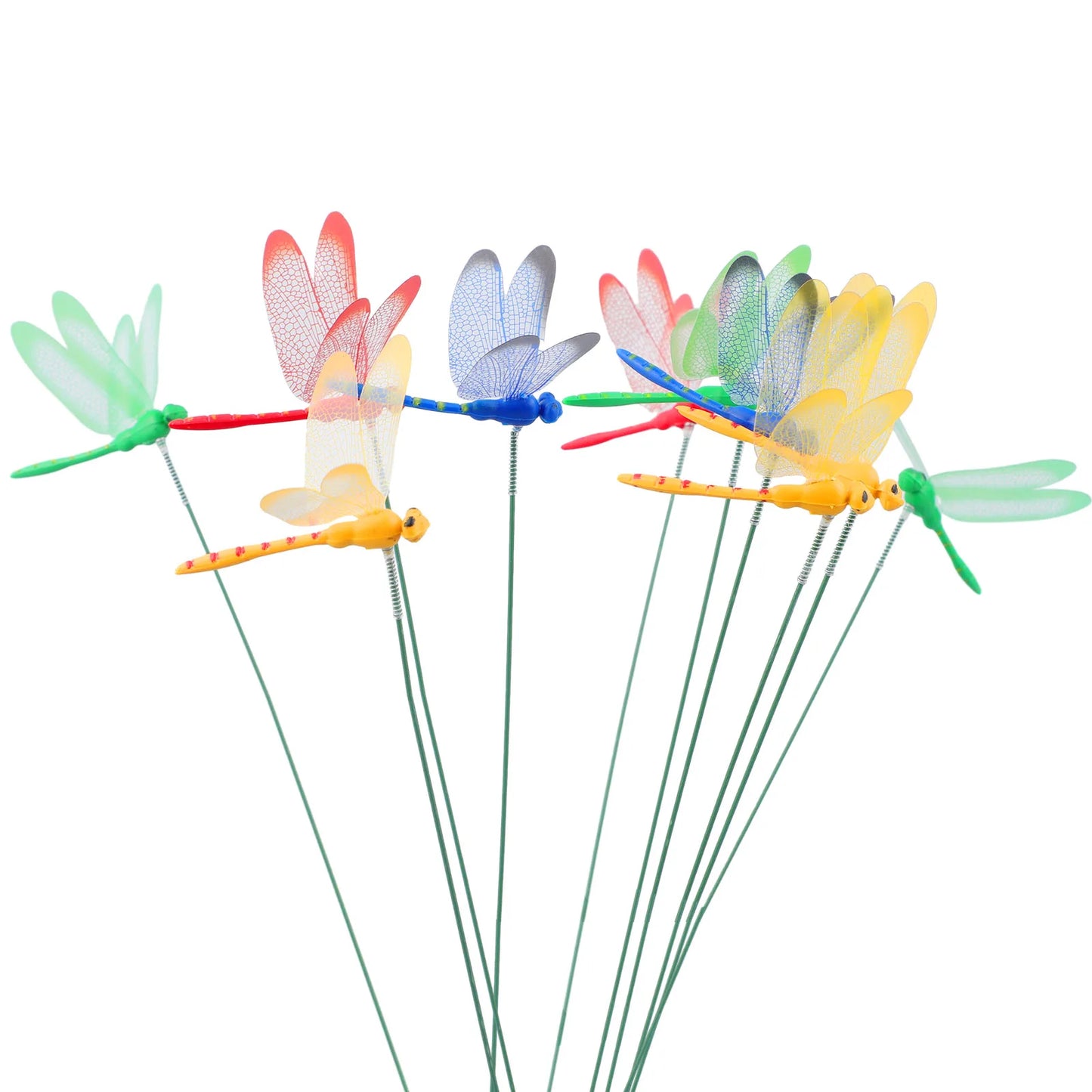 10/50pcs Artificial Dragonfly Butterfly Stake