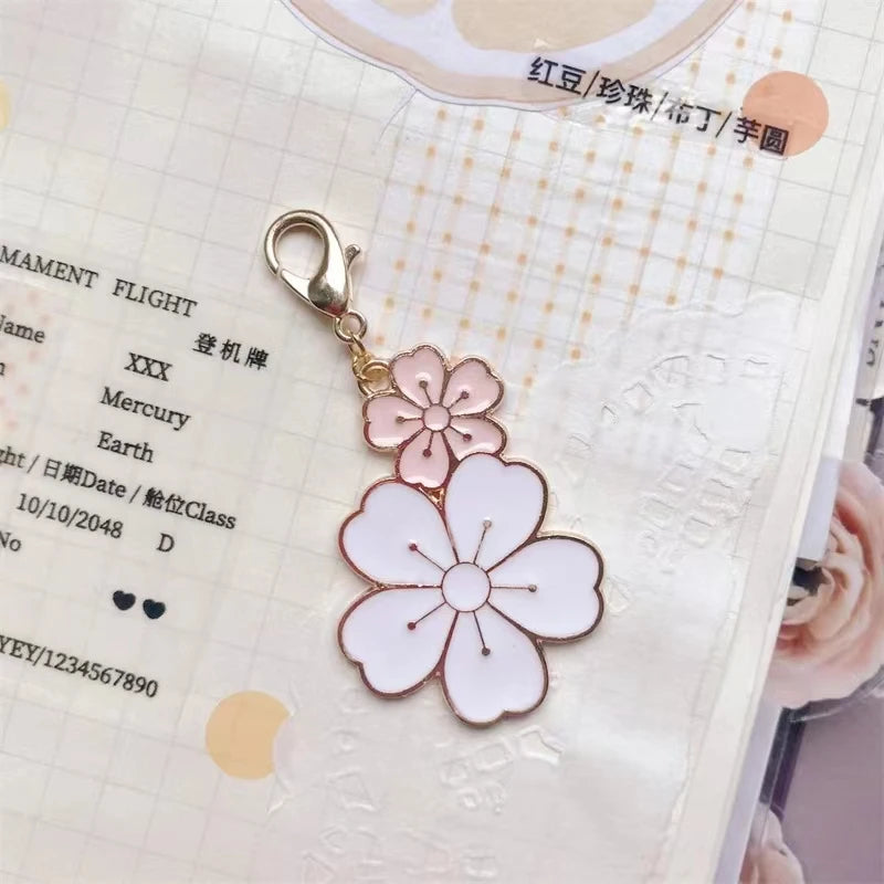 New Sakura Zipper Head for Journal Notebook Pearl Pendant