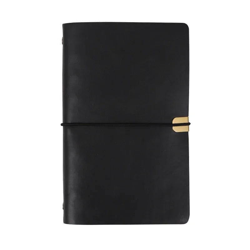 A5/A6 Retro Notebook Soft Faux Leather Loose Notebook Diary Blank Kraft Paper