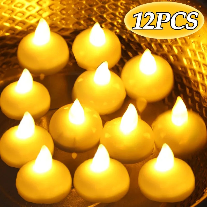 LED Flameless Floating Candle Battery Operated Waterproof Tealights