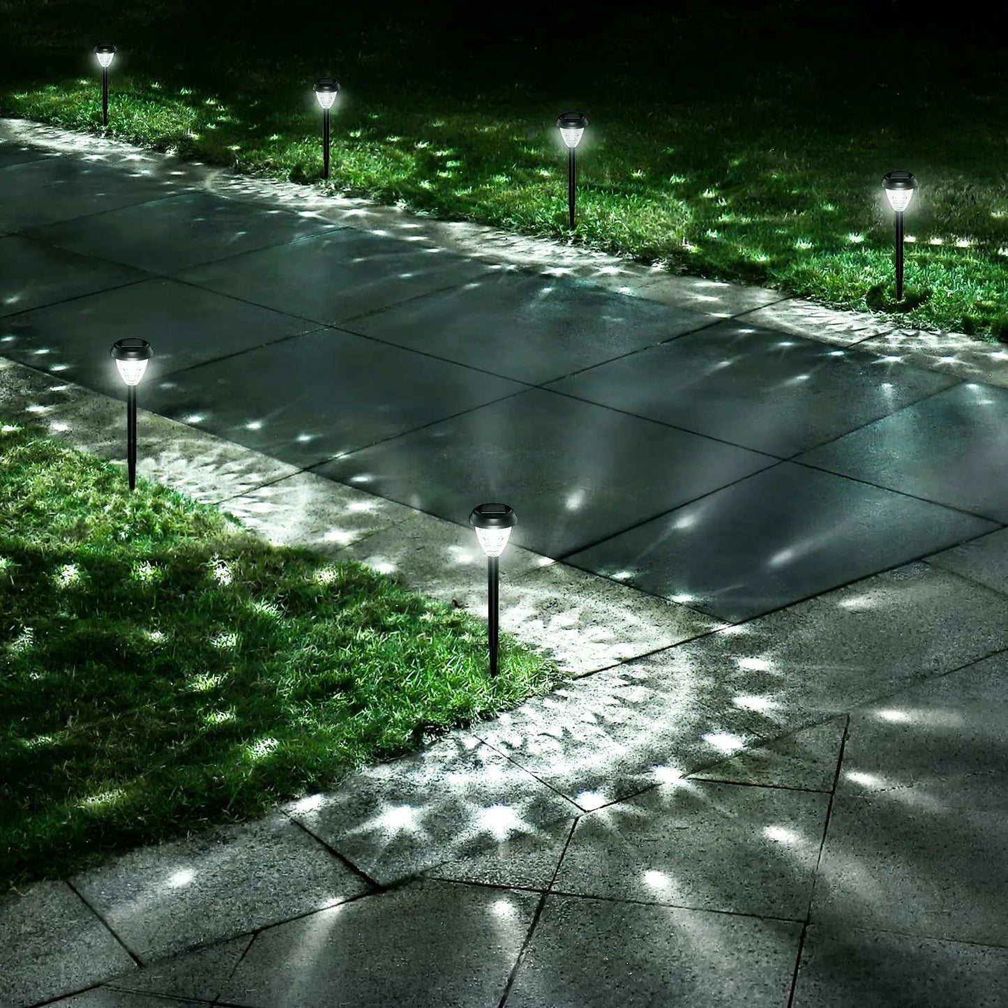 Solar Led Lawn Lamp Fairy Light Outdoor Waterproof Rechargeable Sunlight For Pathway Street Outdoor Decoration Garden Yard