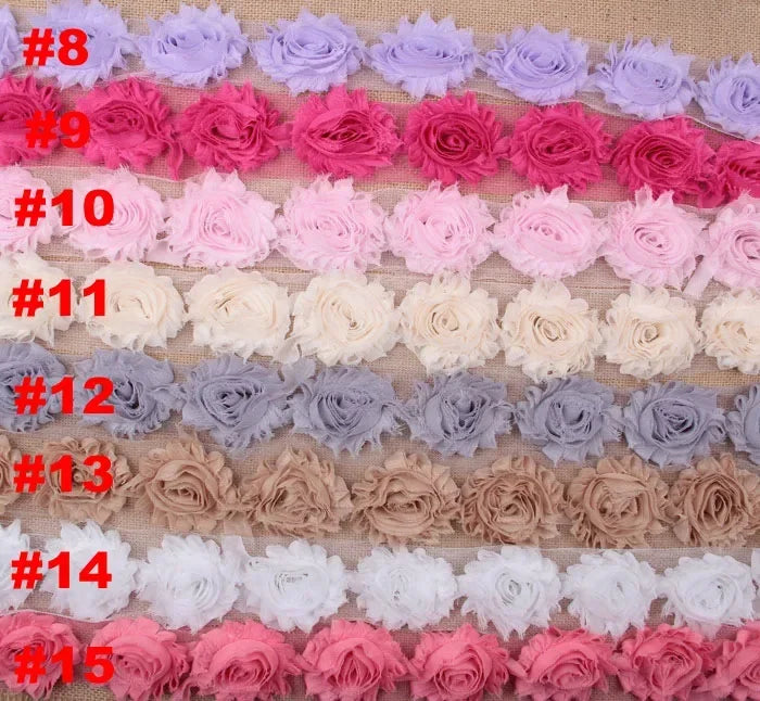 Nishine 1 Yards Chic Shabby Chiffon Flowers