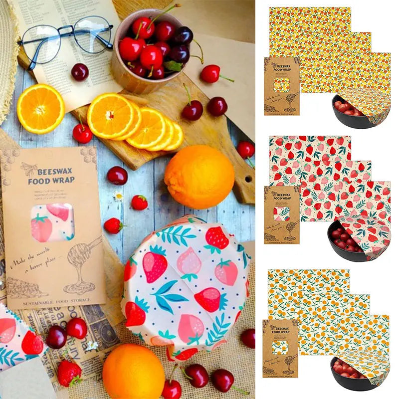 Reusable Storage Wrap Sustainable Organic Beeswax Food Wrap