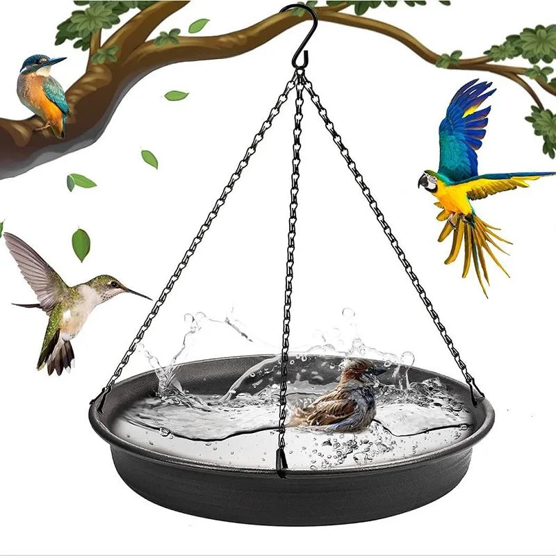 Hanging Bird Feeding Tray Garden Decoration Outdoor Bird Bath Tray Water Drinker Outdoor Garden Yard Decor Pet Feeder