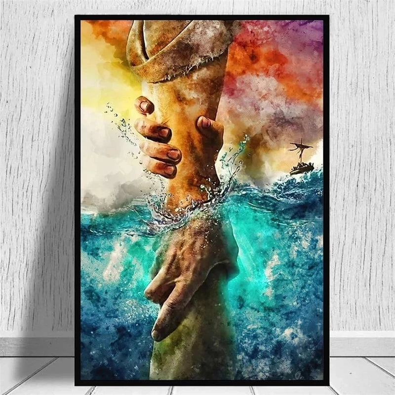 The Hand of God Jesus Canvas Painting Prints