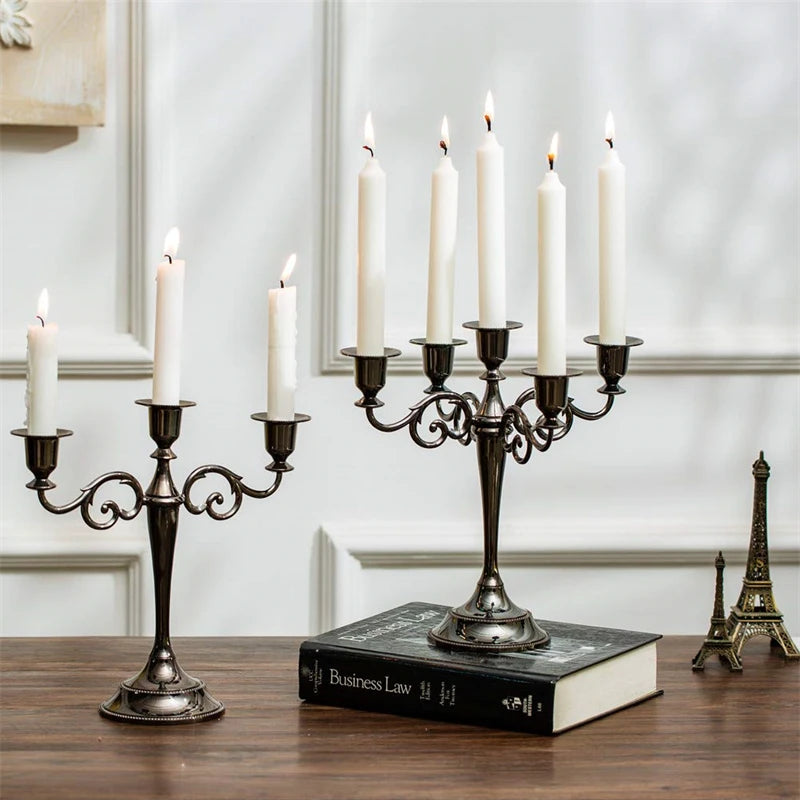 Metal Candle Holder Stand 5 Arms, 3 Arms