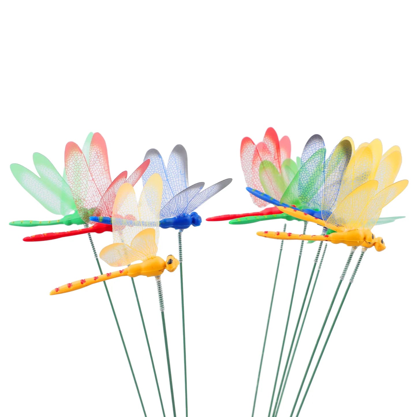 10/50pcs Artificial Dragonfly Butterfly Stake