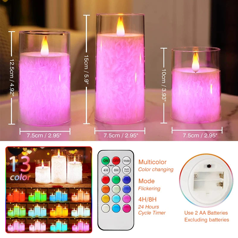 LED Electronic Color Changing Flameless Candles