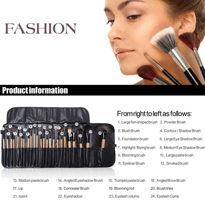 Professional Makeup Brush Set 24 pcs