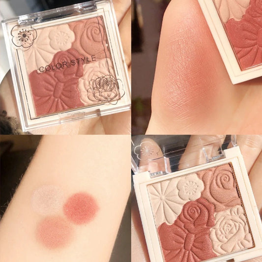 Color Flower Blush Palette Mineral Powder