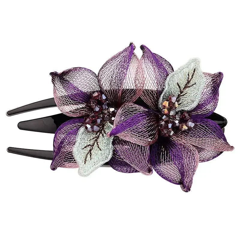 Elegant Weaving Copper Wire Flower Hairpin