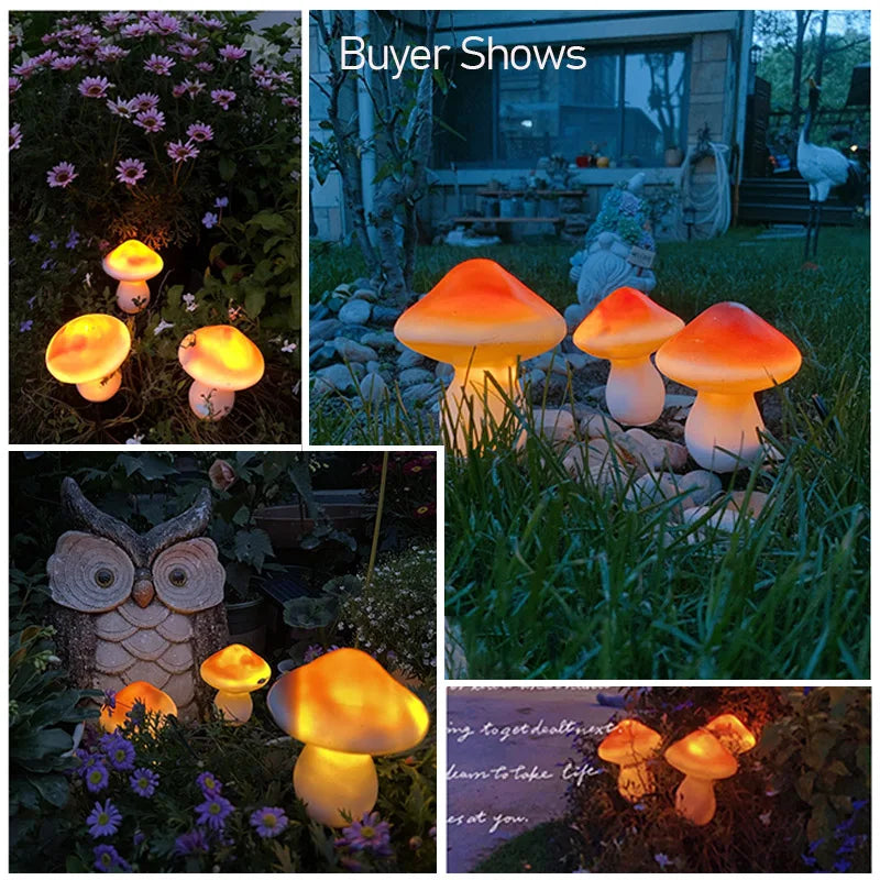 LED Solar String Light Outdoor IP65 Waterproof Mushroom Lights