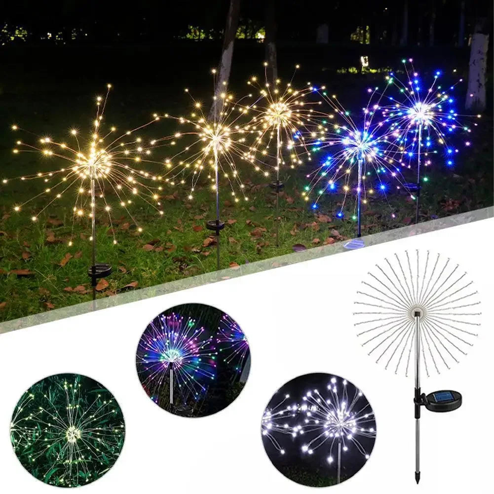 LED Solar Firework Lights Garden Decoration Fairy Lights Waterproof