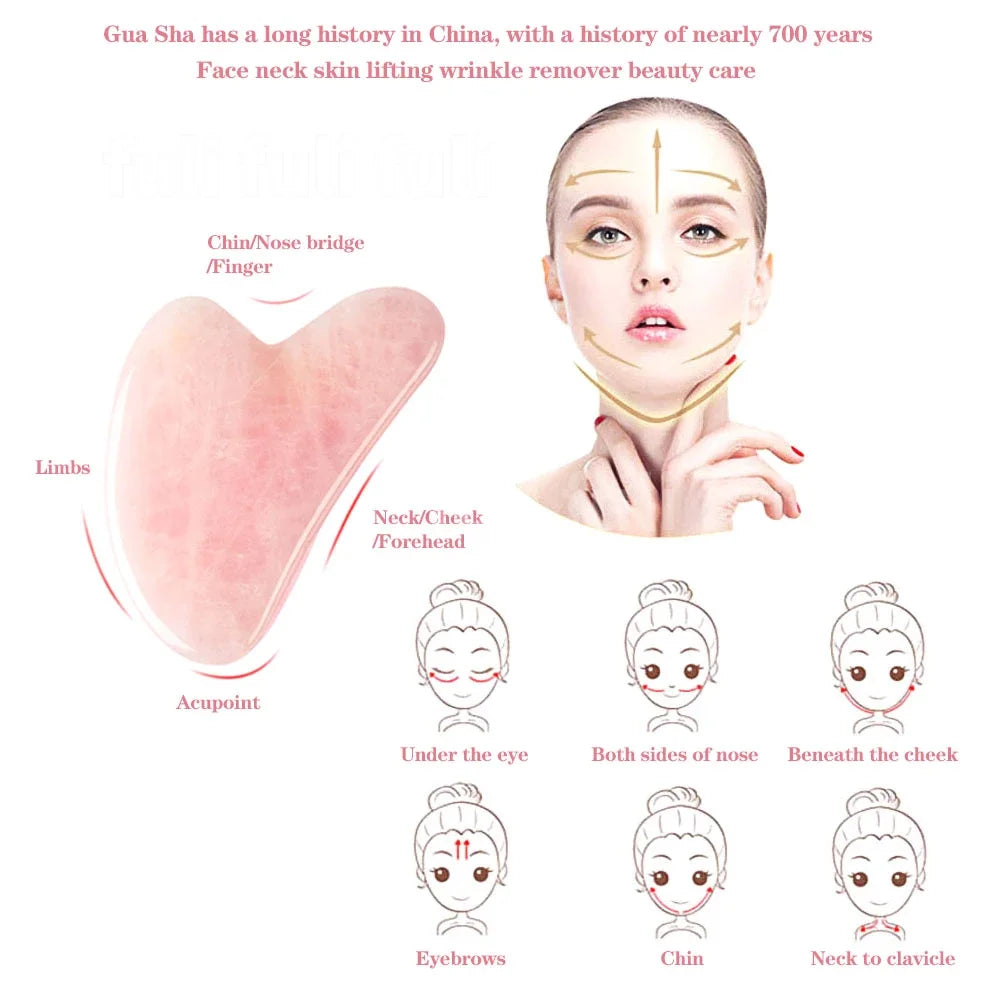 Rose Quartz Natural Pink Face Massagers